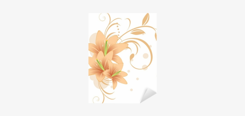 Lilies With Decorative Ornament - Ornamenty Lilie, transparent png #1972221