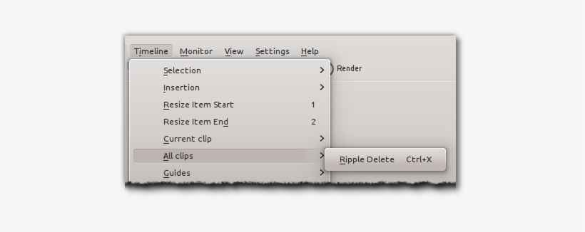 Kdenlive Timeline Allclips Rippledelete - Kdenlive, transparent png #1972503