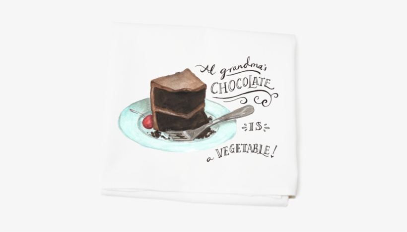 Chocolate Cake Flour Sack Towel - Chocolate Cake, transparent png #1972641