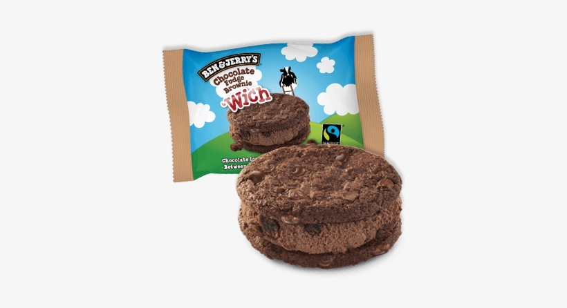 Chocolate Fudge Brownie 'wich Ice Cream Bar - Ben & Jerry's Chocolate Fudge Brownie Wich, transparent png #1973023