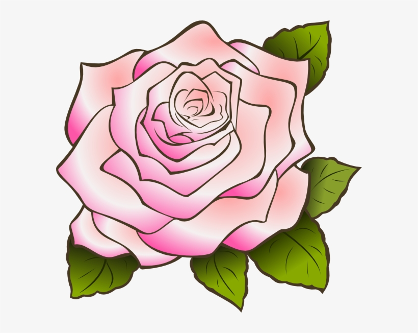 Single Pink Rose Vintage Clip Art Image - Pink Rose Clip Art, transparent png #1973391