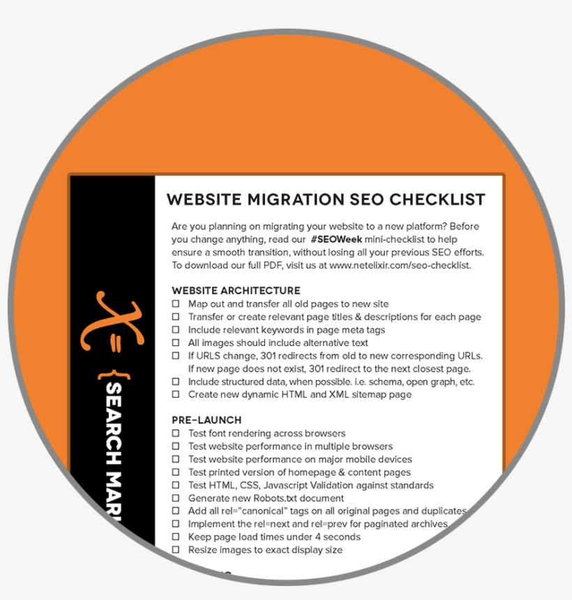 Seo Migration Checklist Icon - Circle, transparent png #1973433