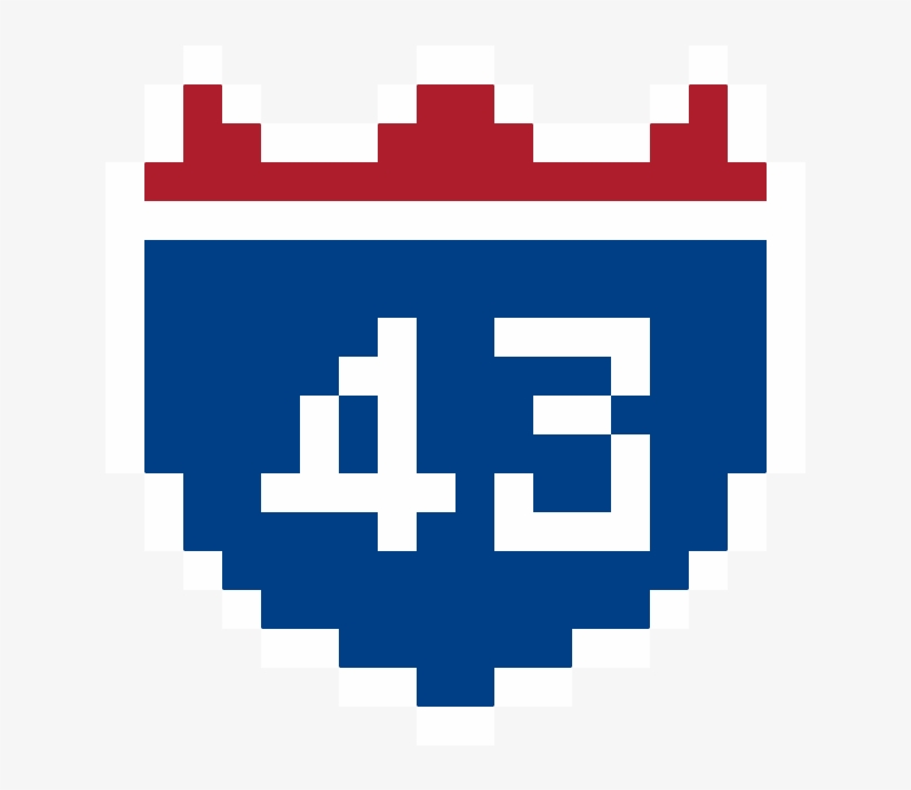 Pixelated I-43 Sign - Minecraft Redstone Dust, transparent png #1973647
