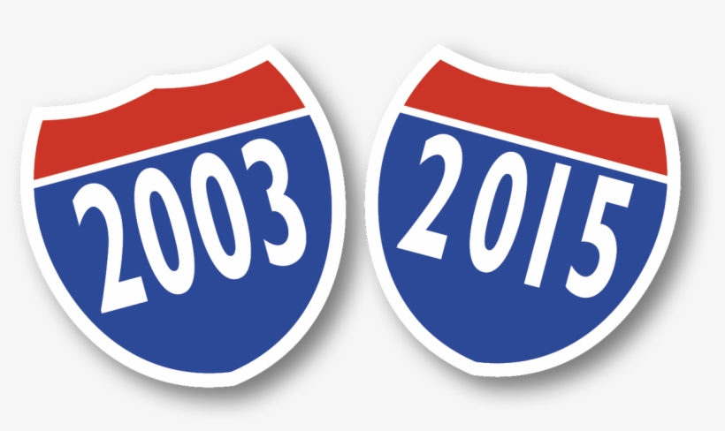 Interstate Sign - Year Numbers - Car, transparent png #1973700