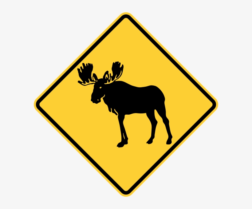 Filemutcd W1121svg Wikimedia Commons - Moose Sign Png, transparent png #1973801