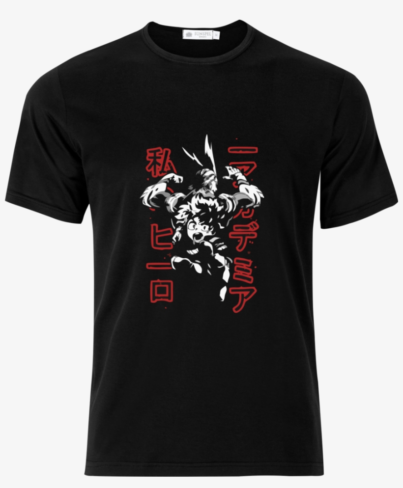 Deku & All Might Exclusive Half Sleeve T-shirt - Boku No Hero T Shirt, transparent png #1974563