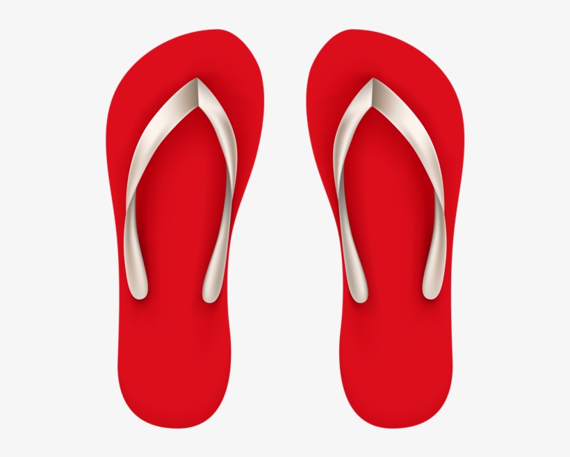 red beach sandals