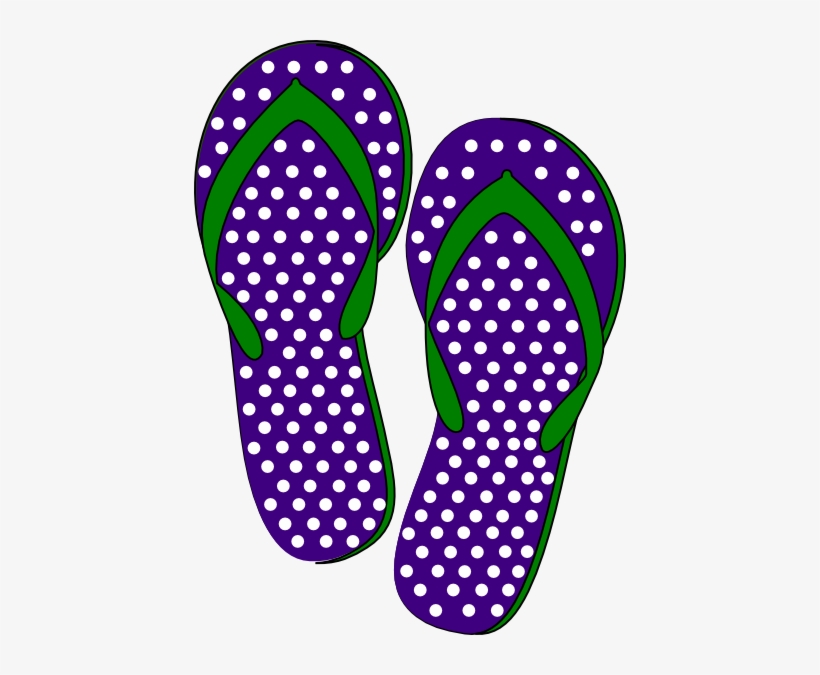How To Set Use Purple And Green Flip Flops Clipart, transparent png #1975120