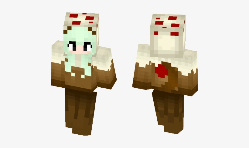 Aqua Hair Cake Girl - Minecraft Csgo Skin - Free Transparent PNG ...