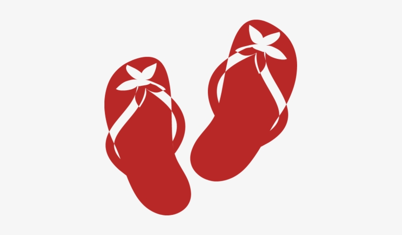 Sandal Clipart Red Beach - Beach, transparent png #1975340