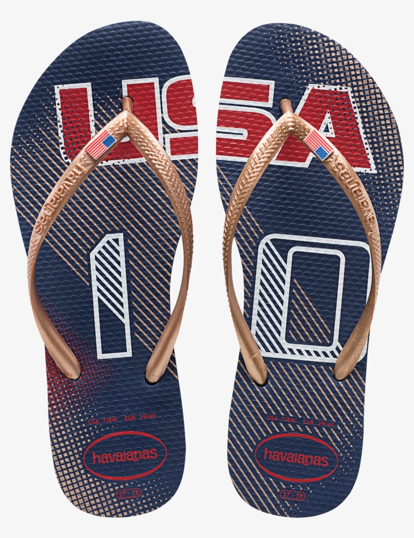 Is Sweltering Right Now, From Oklahoma To California - Havaianas Slim Teams Navy Blue - Womens, transparent png #1975608