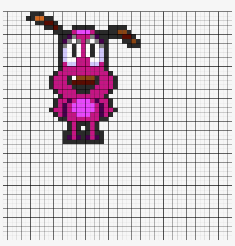 Courage The Cowardly Dog Perler Bead Pattern / Bead - Bead, transparent png #1975658