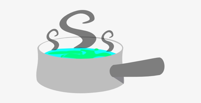 Grey Pot With Steam Clip Art At Clker - Boiling Water Clip Art, transparent png #1975889