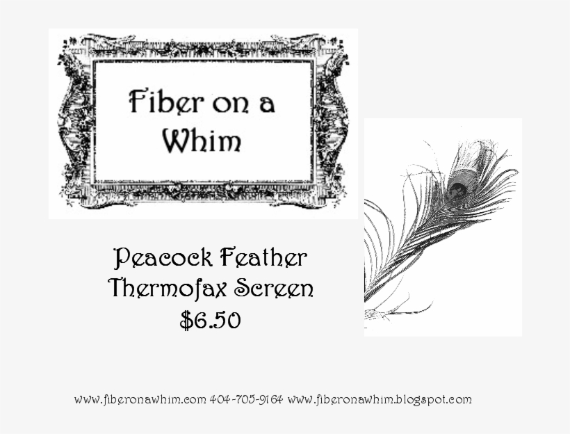 Peacock Feather Ready To Print Thermofax Screen - Illustration, transparent png #1975893