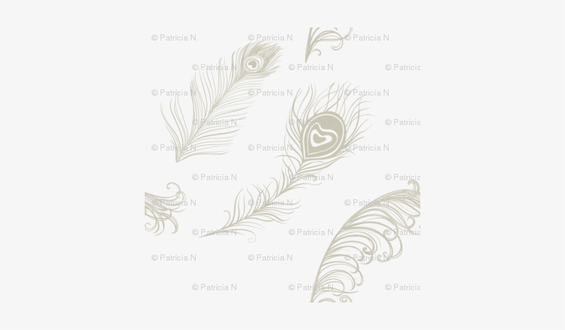 Gold Cream Peacock Feathers - 3drose Llc 8 X 8 X 0.25 Inches Mouse Pad, Peacock Feathers, transparent png #1975947