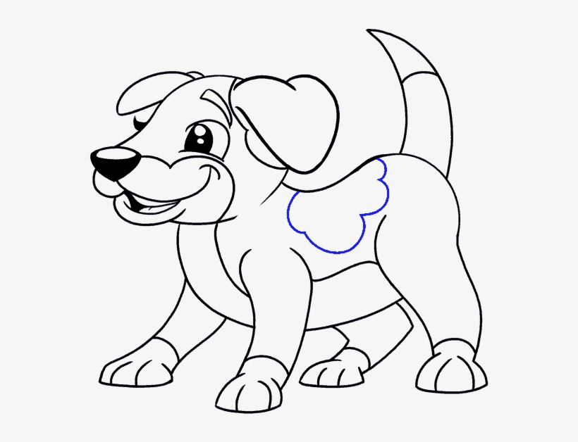 How To Draw A Cartoon Dog Easy Drawing Guides - Puppy Drawing Easy - Free  Transparent PNG Download - PNGkey