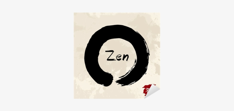 Zen Circle Illustration Traditional Enso Sticker • - Zenior Citizen: Mastering The Art Of Aging, transparent png #1976361