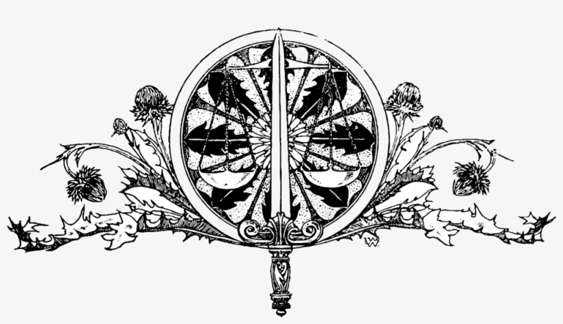 Sword And Thistle - Décoration De Page Word Rose, transparent png #1976483