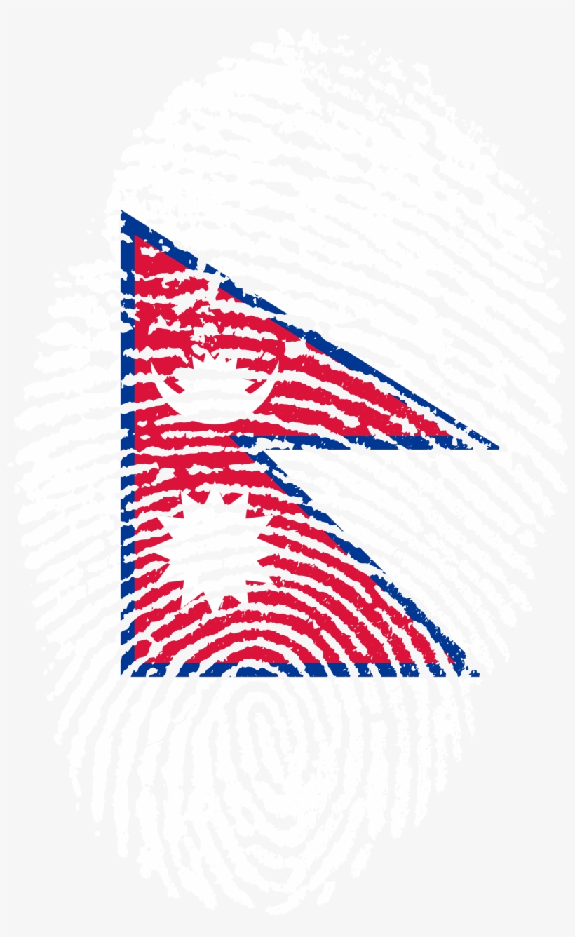Nepal Flag Fingerprint Country 653092 - Nepal Flag Fingerprint, transparent png #1976647