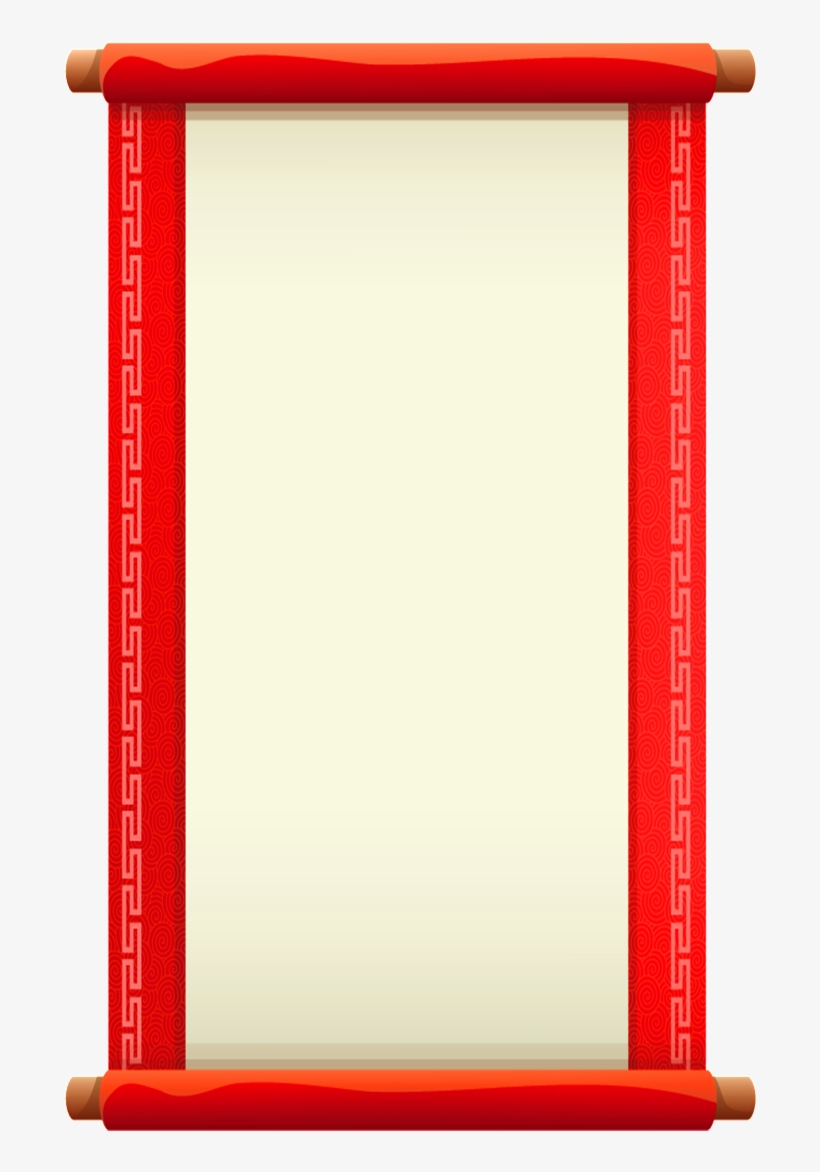 Red Retro Flat Scroll Decorative - Vector Graphics, transparent png #1977816
