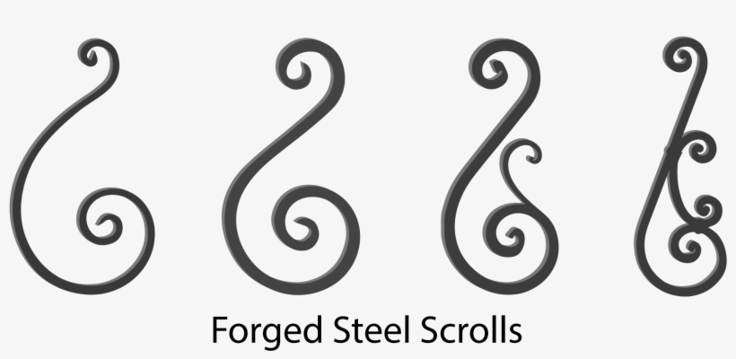 Wrought Iron Scrolls Forged Steel Scrolls Wide Variety - Steel, transparent png #1978001