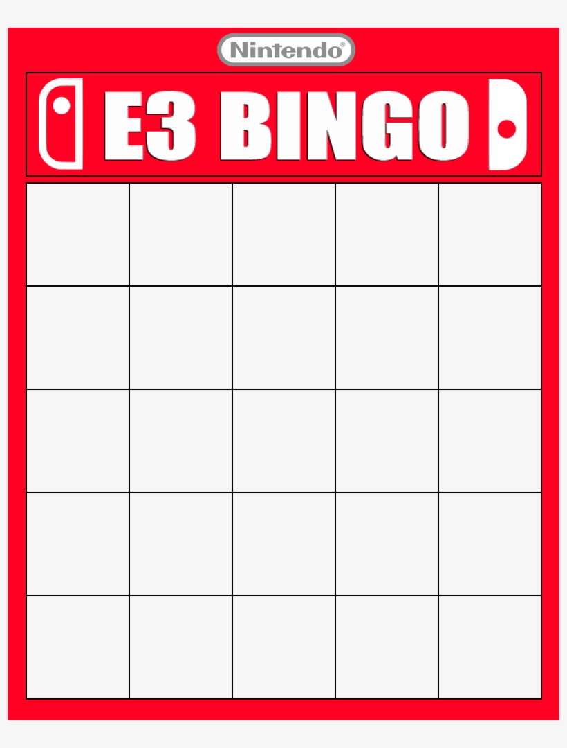 View Samegoogleiqdbsaucenao Bingotemplate , - Nintendo E3 Bingo Card, transparent png #1978981