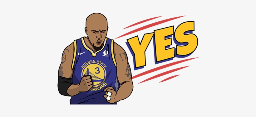 Viber Sticker «golden State Warriors» - Golden State Warriors Fabric Shower Curtain, Bathroom,, transparent png #1979209