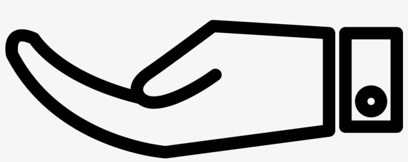 Receiving Hand Outline With Palm Up Inside A Circle - Hand Icon Png Outline, transparent png #1979310