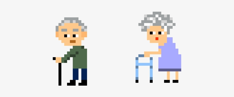 Old People - Old People Pixel Art, transparent png #1979417
