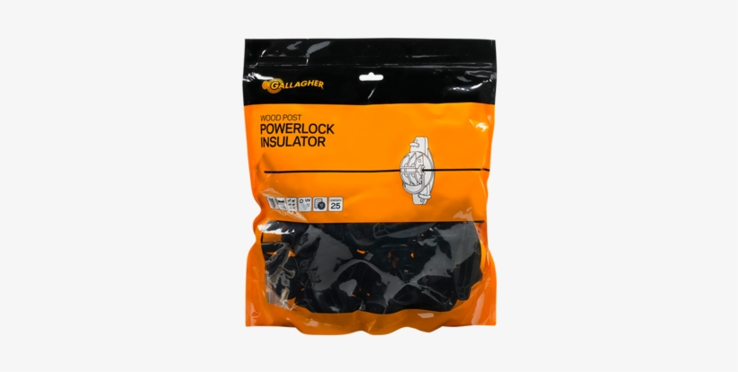Gallagher Wood Post Powerlock Insulator 25/bag - Bag, transparent png #1979759