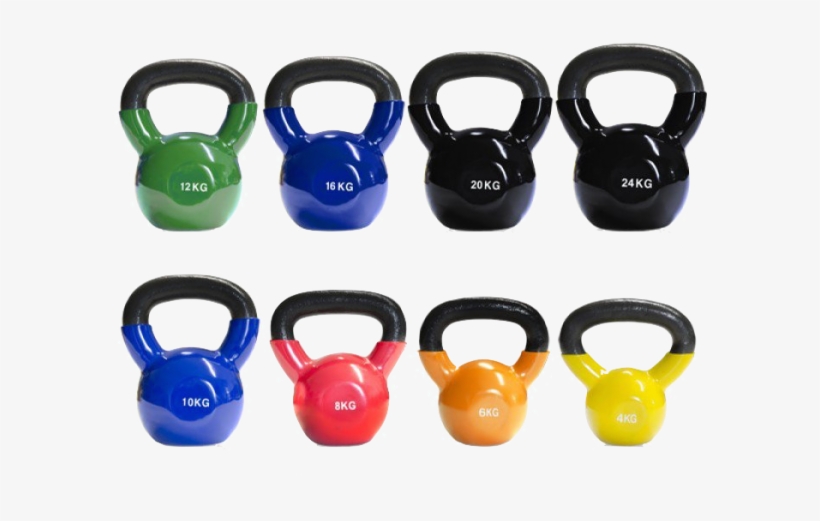 Home Gyms, Vinyl Coated Cast Iron Kettlebell - Vinyl Kettlebells, transparent png #1980100