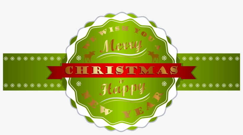 And Happy New Year Label Png Image - Christmas Day, transparent png #1980252