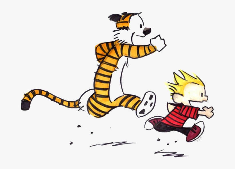 Calvin And Hobbes Png Clipart - Calvin And Hobbes Running, transparent png #1980491