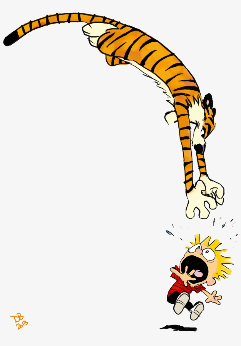 Calvin And Hobbes Png Free Download - Calvin And Hobbes Attack, transparent png #1980529