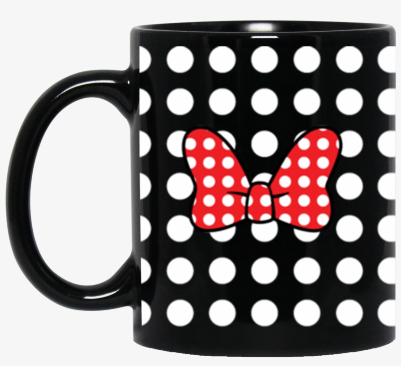 Minnie Bow On Black - Polka Dot, transparent png #1980738