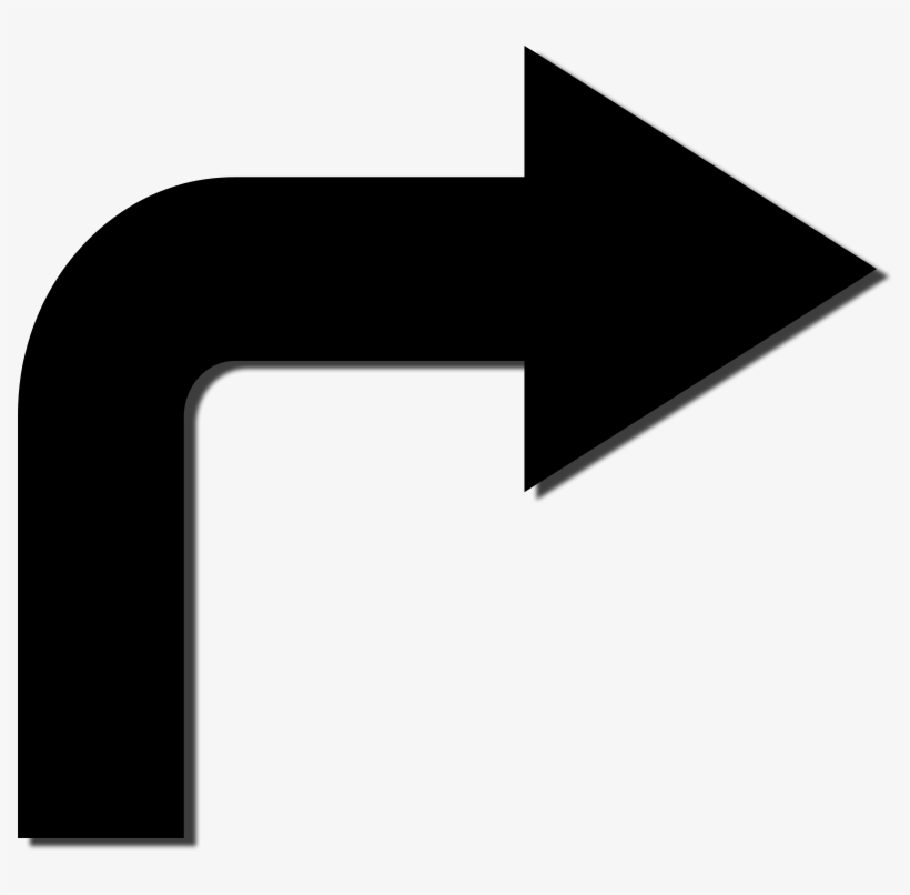 Arrow Symbol Pointing Right, Corner Arrow Pointing - Up And Right Arrow, transparent png #1980819