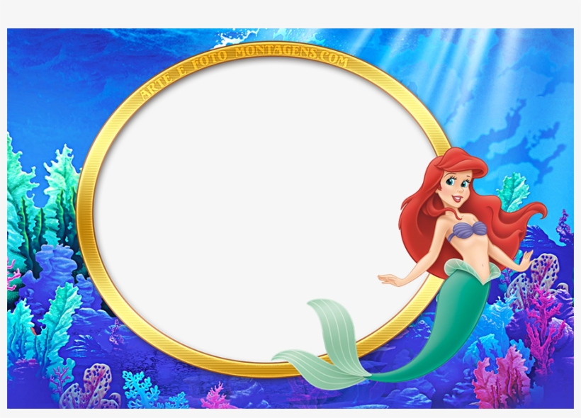 Ariel - Pequena Sereia Moldura Ariel, transparent png #1981254