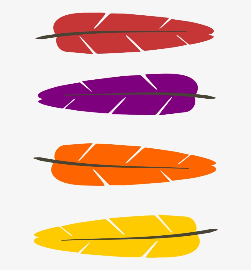 Eagle Feather Clipart At Getdrawings - Colorful Feather Clip Art, transparent png #1981381