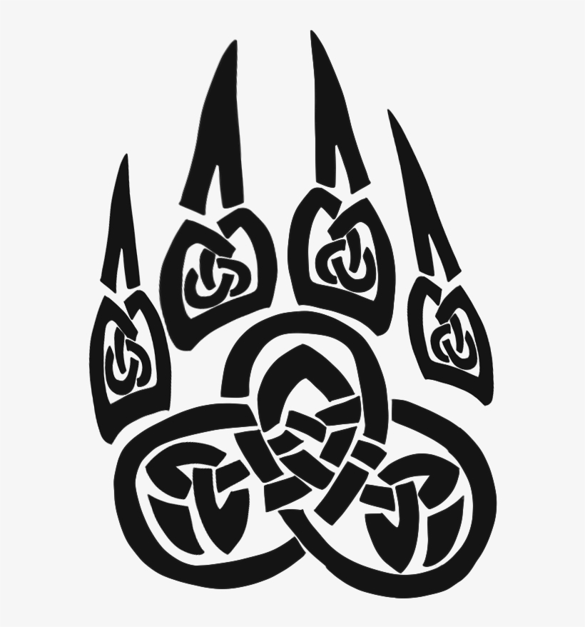Wolf Paw Tribal By Djakal - Wolf Paw Celtic Png, transparent png #1981858