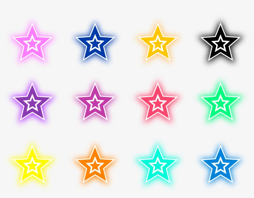 This Free Icons Png Design Of 12 Ngôi Sao Màu, transparent png #1982029