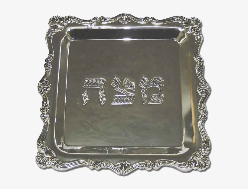 Silver Plated Matzah Plate - Serving Tray, transparent png #1982132