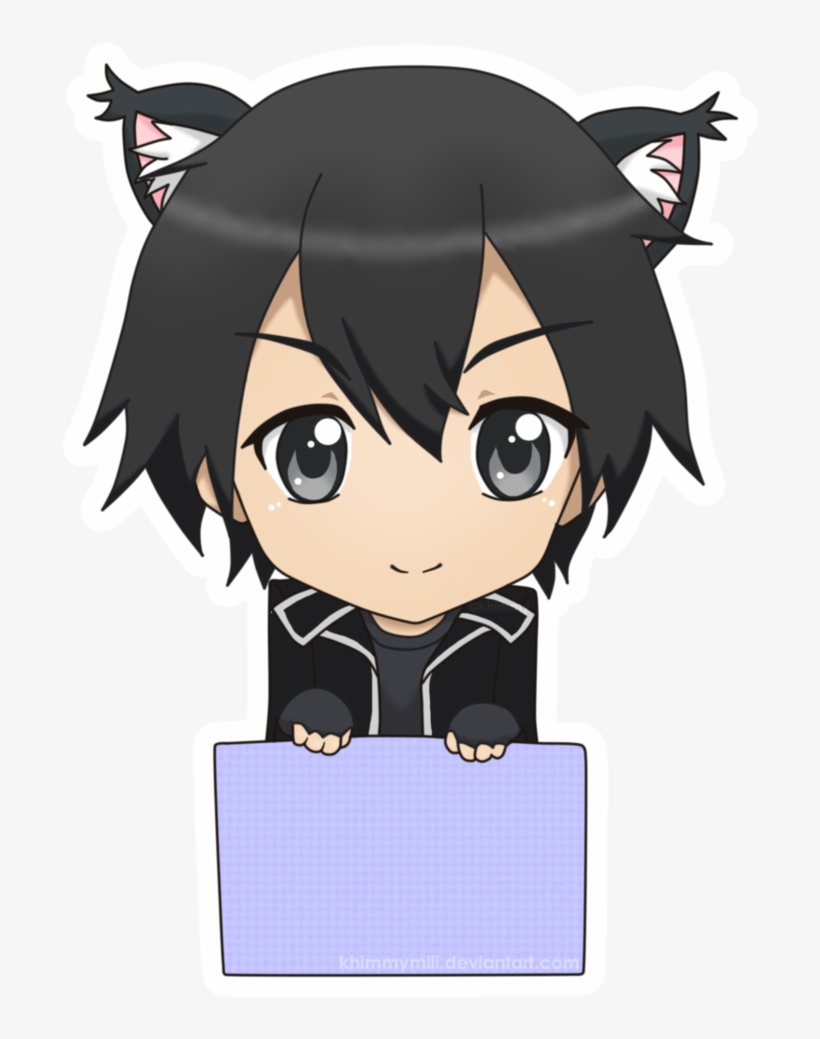 Project Chibi Sao Tag - Sword Art Online Chibi Cat, transparent png #1982401