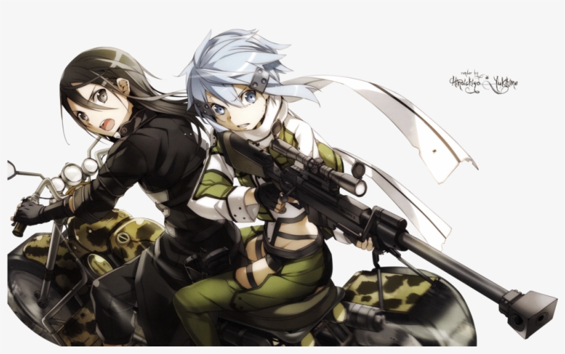 Sword Art Online Amor Prohibido Y Kirito - Sinon And Kirito Render, transparent png #1982658