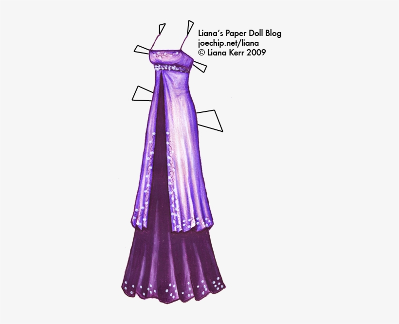 New Version Of The Purple Empire Waist Prom Dress - Light And Dark Purple Dress, transparent png #1982713