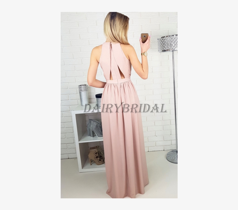 Pleated Prom Dress, Chiffon Prom Dress, Side Split - Sukienka Dluga Dla Druhny, transparent png #1982789