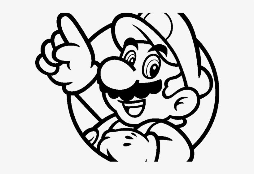 Mario Bros Clipart Black And White - Super Mario Black And White, transparent png #1983027