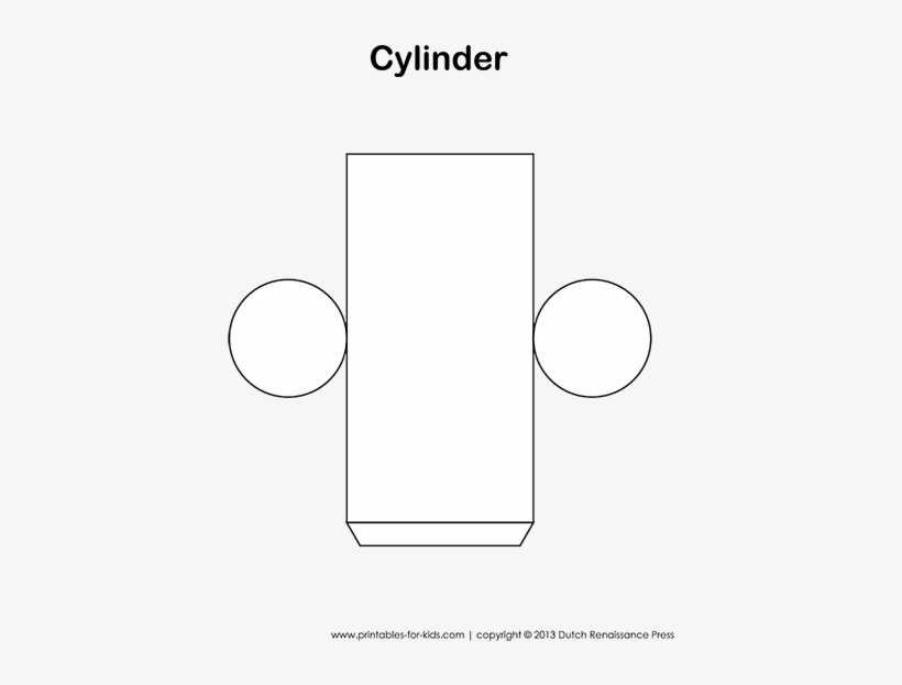 Cylinder Template Also Has Templates To Other 3d Figures - Make A 3d Cylinder, transparent png #1983883