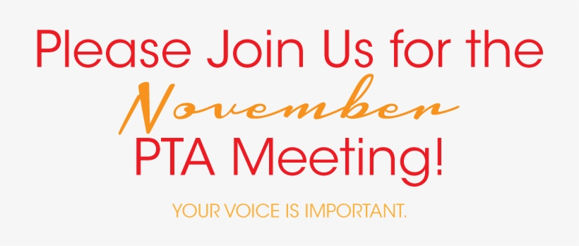 Pta Meeting November - November Pta Meeting, transparent png #1984633