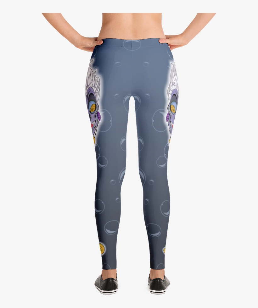 Ursula Sugar Skull Villain Leggings - Leggings, transparent png #1984831