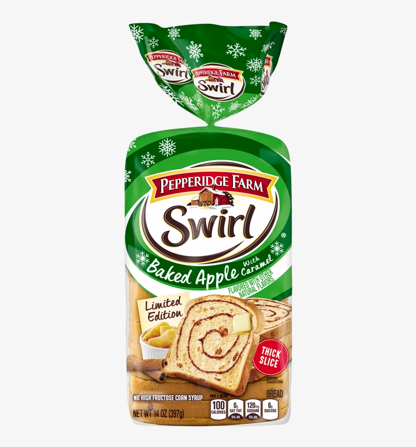 Baked Apple With Caramel Flavored With Other Natural - Pepperidge Farm Raisin Swirl Bread, transparent png #1984885